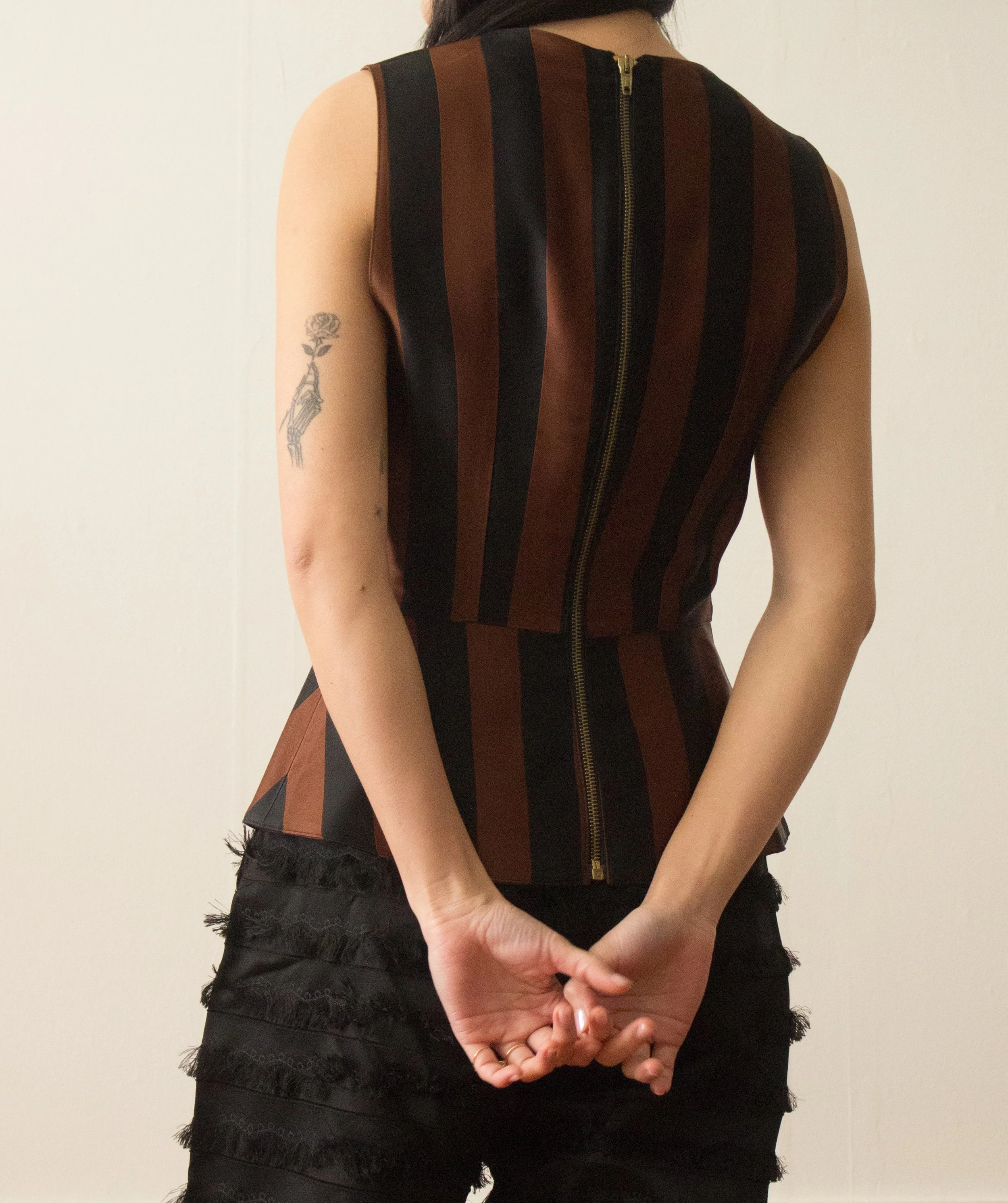 1990s Complice by Gianni Versace Striped Silk Vest — Wayward